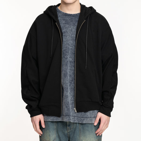 Mens Juun.J Hoodie - Essential Zip Hoody in Black