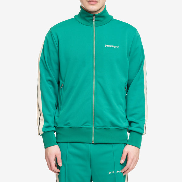 Palm Angels Mens Classic Logo Track Jacket in Green