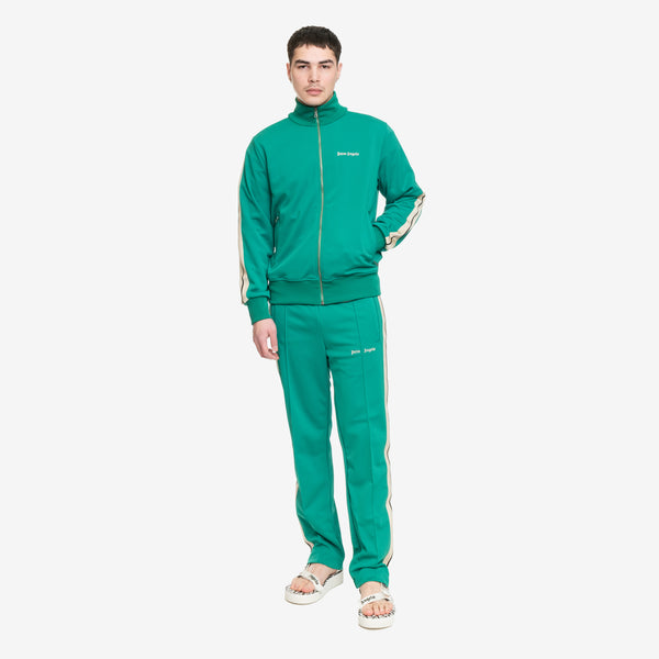Palm Angels Mens Classic Logo Track Jacket in Green