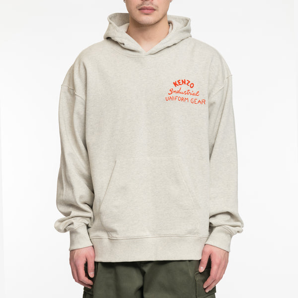 KENZO Hoodie for Men Drawn Varsity Hoody in Pale Grey