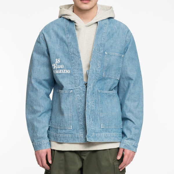 KENZO Denim Coat for Men Verdy Kimono Jacket