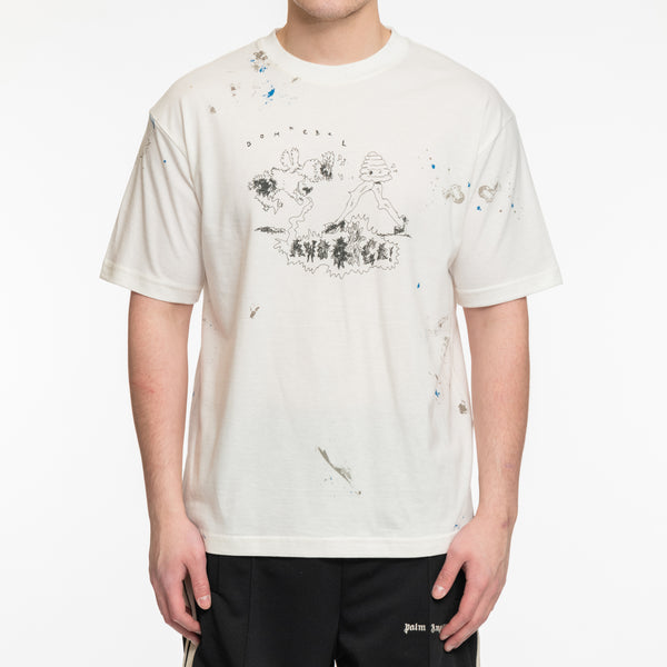 Mens Dom Rebel Tee - Scuff Temptation T-Shirt in Ivory