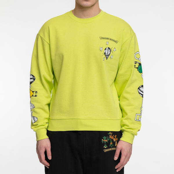 Chrome Hearts Men's Mattyboy Link Sweatshirt in Green