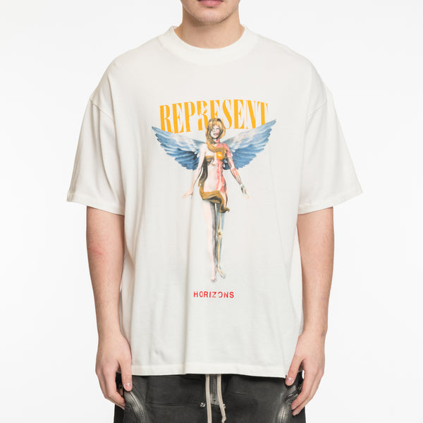 Represent - Reborn T-Shirt in Flat White