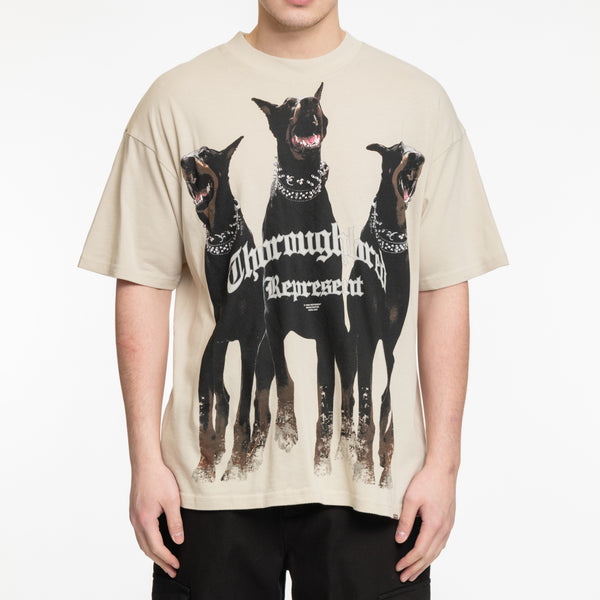 Represent Clothing Brand Tee Thoroughbred T-Shirt in Vintage White