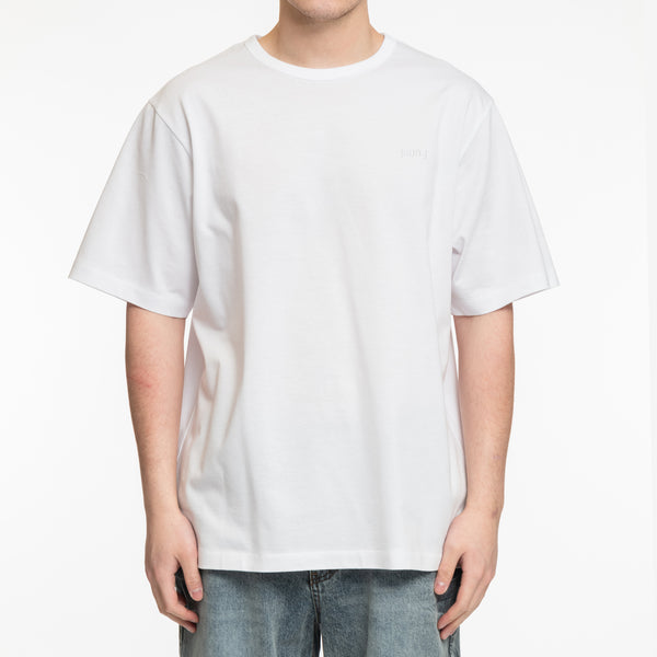 Juun.J Mens Tonal Embroidered T-Shirt in White