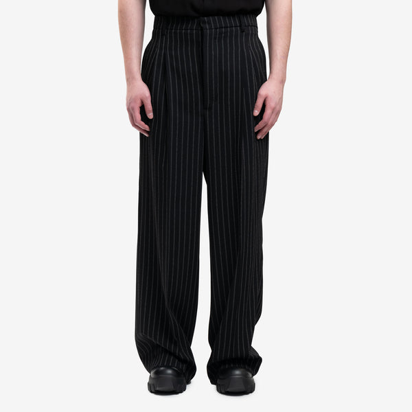 AMI Paris Pants for Men High Waist Large Stripe Trousers