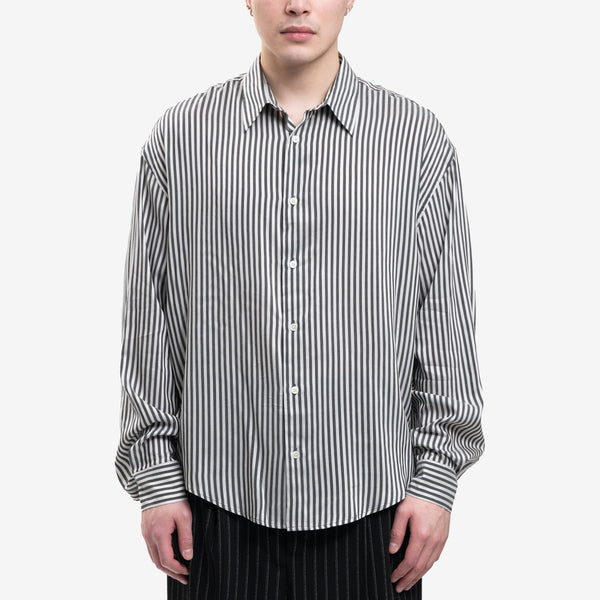 AMI Paris for Men Boxy Fit Shirt in Chalk Black