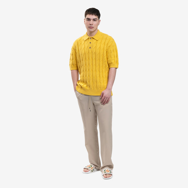 Drôle de Monsieur Mens Le Polo Torsade in Yellow