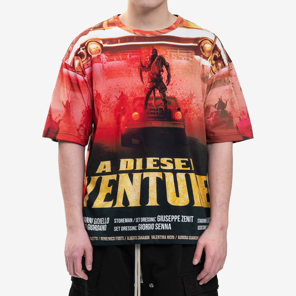 DIESEL Brand Mens Adventure Boxy T-Shirt in Multi