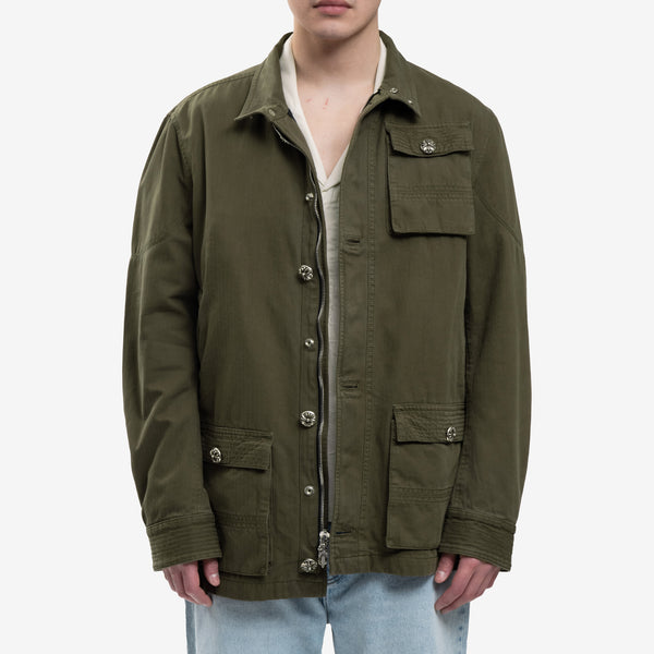 Chrome Hearts Mens Cherry Bomb Jacket in Army Green