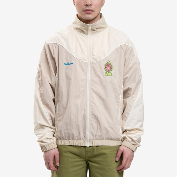 Mens KidSuper Jacket - Brooklyn Botanics Track Top in Cream