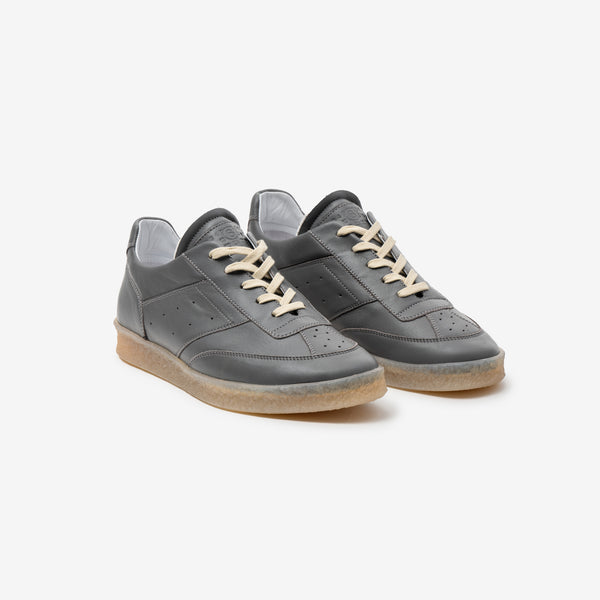 Maison Margiela Mens Vitello Sneakers in Charcoal Grey