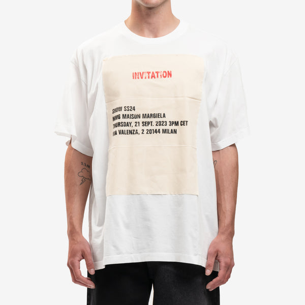 Maison Margiela MM6 Mens Invitation T-Shirt in Off White
