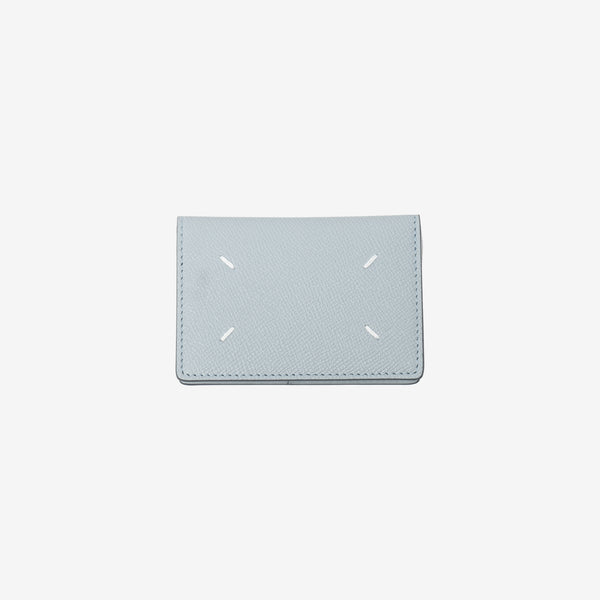 Maison Margiela Unisex Grainy Leather Card Holder in Mist
