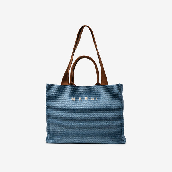 Unisex MARNI Bag - Large Basket Tote in Opal