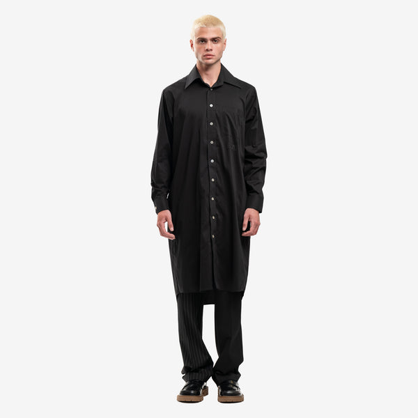 Maison Margiela MM6 Mens Hand Print Long Shirt in Black