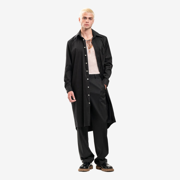 Maison Margiela MM6 Mens Hand Print Long Shirt in Black
