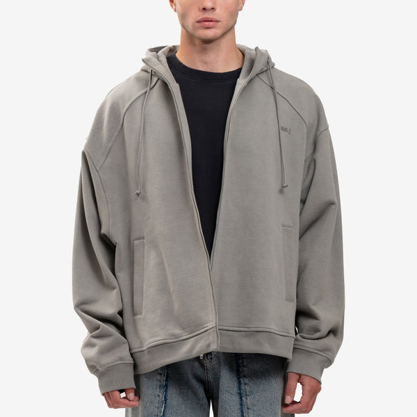 Juun.J Mens Dyed Zip Hoody in Beige