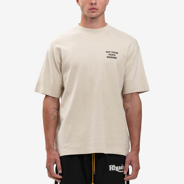 Drôle de Monsieur Mens Le T-Shirt Slogan in Mastic