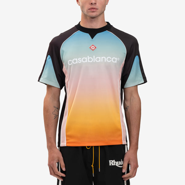 Casablanca for Men Birdseye Mesh Football Shirt in Multi