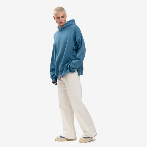 Mens MARNI Hoodie - Stitch Collar Logo Hoody in Opal