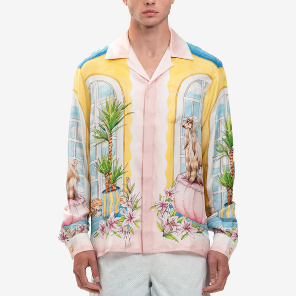 Casablanca for Men Appartement Dans Les Airs LS Silk Shirt