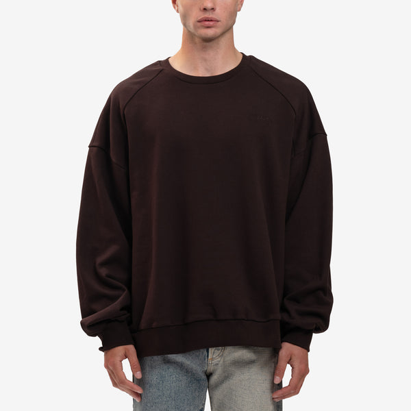 Juun.J Mens Charles Wilkin Graphic Sweatshirt in Brown
