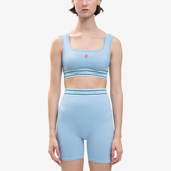 Casablanca Ladies Seamless Top in Pale Blue