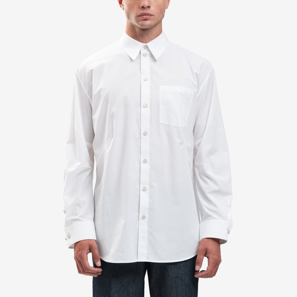Mens Helmut Lang Shirts Apex Oversize Back in White