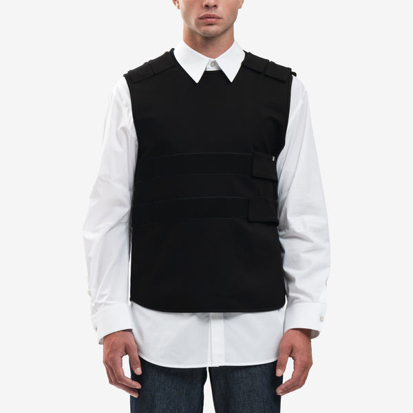 Mens Helmut Lang Armor Strap Vest in Black