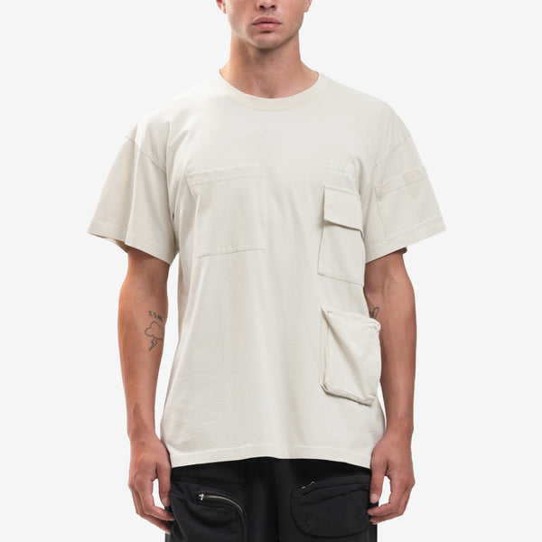 Maison Margiela MM6 Mens Cargo Pocket T-Shirt in Chalk