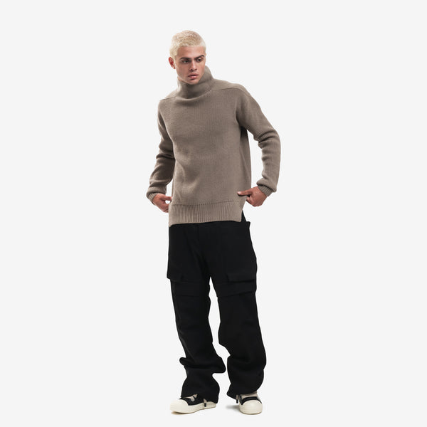 Rick Owens Sweater Ladies Fisherman Tabard Knit in Dust