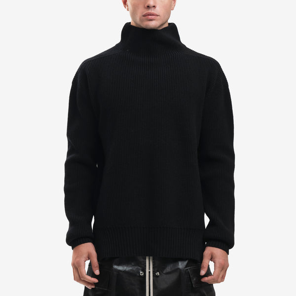 Women and Men Rick Owens Fisherman Tabard Sweater in Black