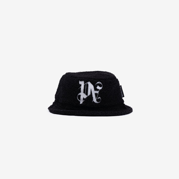 Mens Palm Angels Bucket Hat PA Monogram in Black