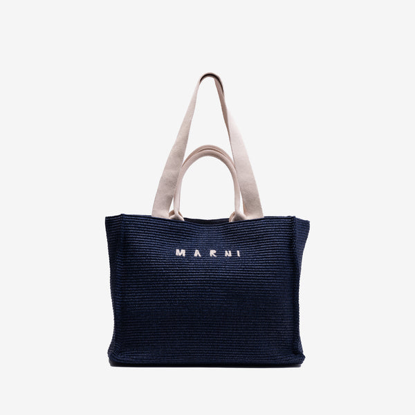 Women and Men MARNI Handbag East West Tote Bag Ultramarine