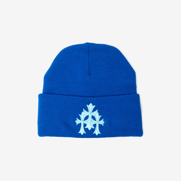 Chrome Hearts Unisex CH Triple Cross Watch Cap in Blue