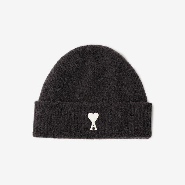 Unisex AMI Paris - Off White ADC Beanie in Dark Grey