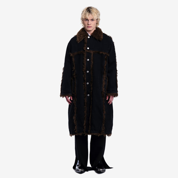 Mens Achilles Ion Gabriel - AIG Durden Denim Coat in Black