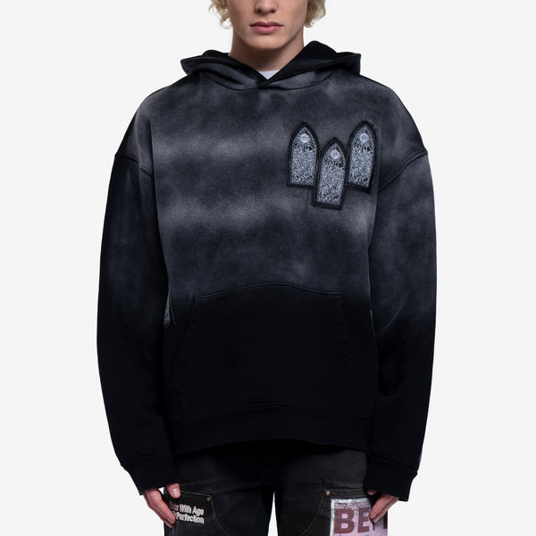 Mens Who Decides War Hoodie - Faded Hoody in Coal