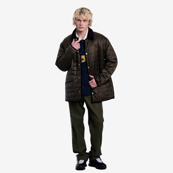 Mens Drôle de Monsieur Jacket - Le Veste Matelassee in Green