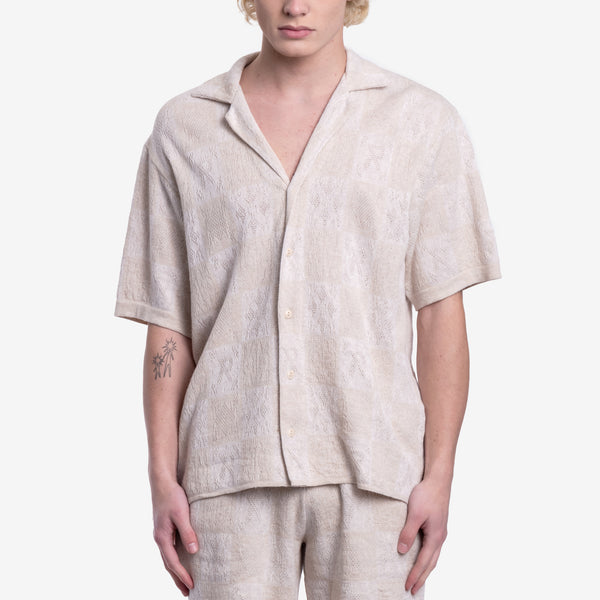 Represent Clothing Brand Mens Crochet Shirt in Multi