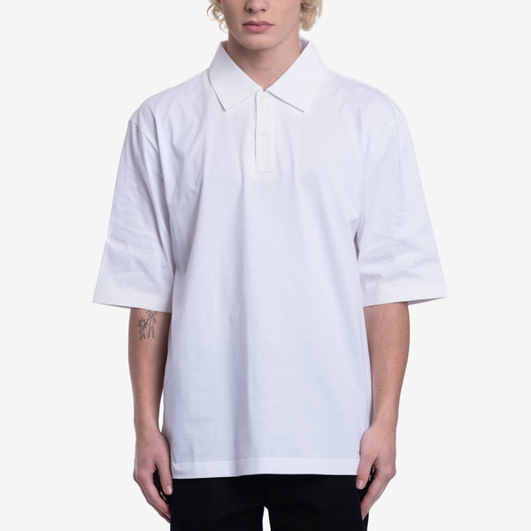 Mens MARNI - Tonal Logo Polo in Lily White