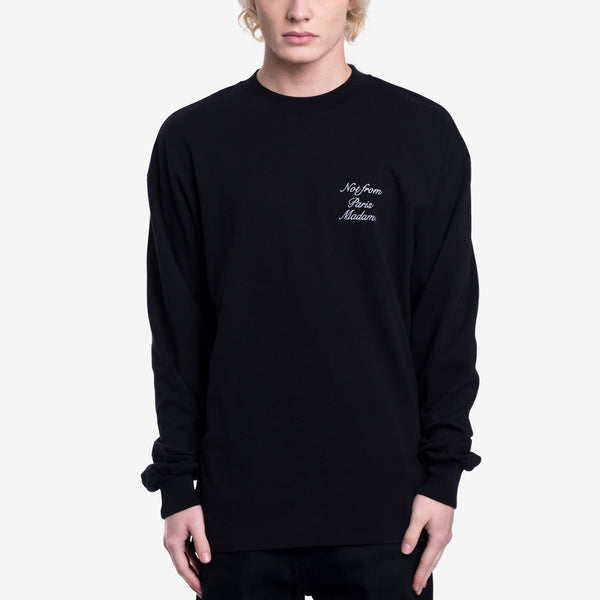 Drôle de Monsieur Mens Le T-Shirt Slogan ML in Black