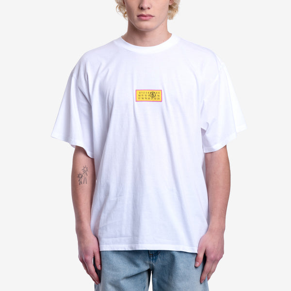 Mens Maison Margiela MM6 - Yellow Jacquard Label T-Shirt