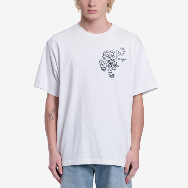KENZO Unisex Gots Star Tiger Oversize T-Shirt in Off White