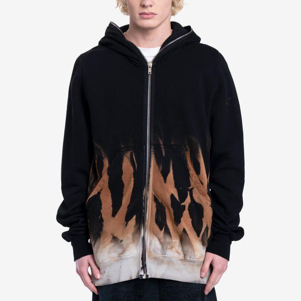 Mens Rick Owens DRKSHDW - Jumbo Gimp Zip Hoodie in Black