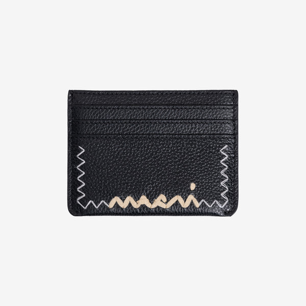 Unisex MARNI Mending Card Holder in Black