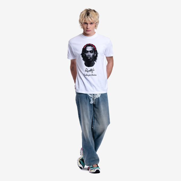 Kidsuper Mens Ronaldinho Portrait T-Shirt in White