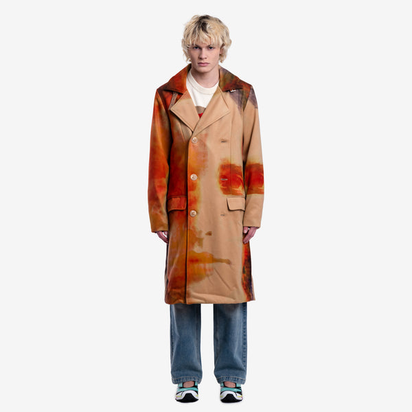 Mens Kidsuper Jacket - Girl Face Overcoat in Multicolour